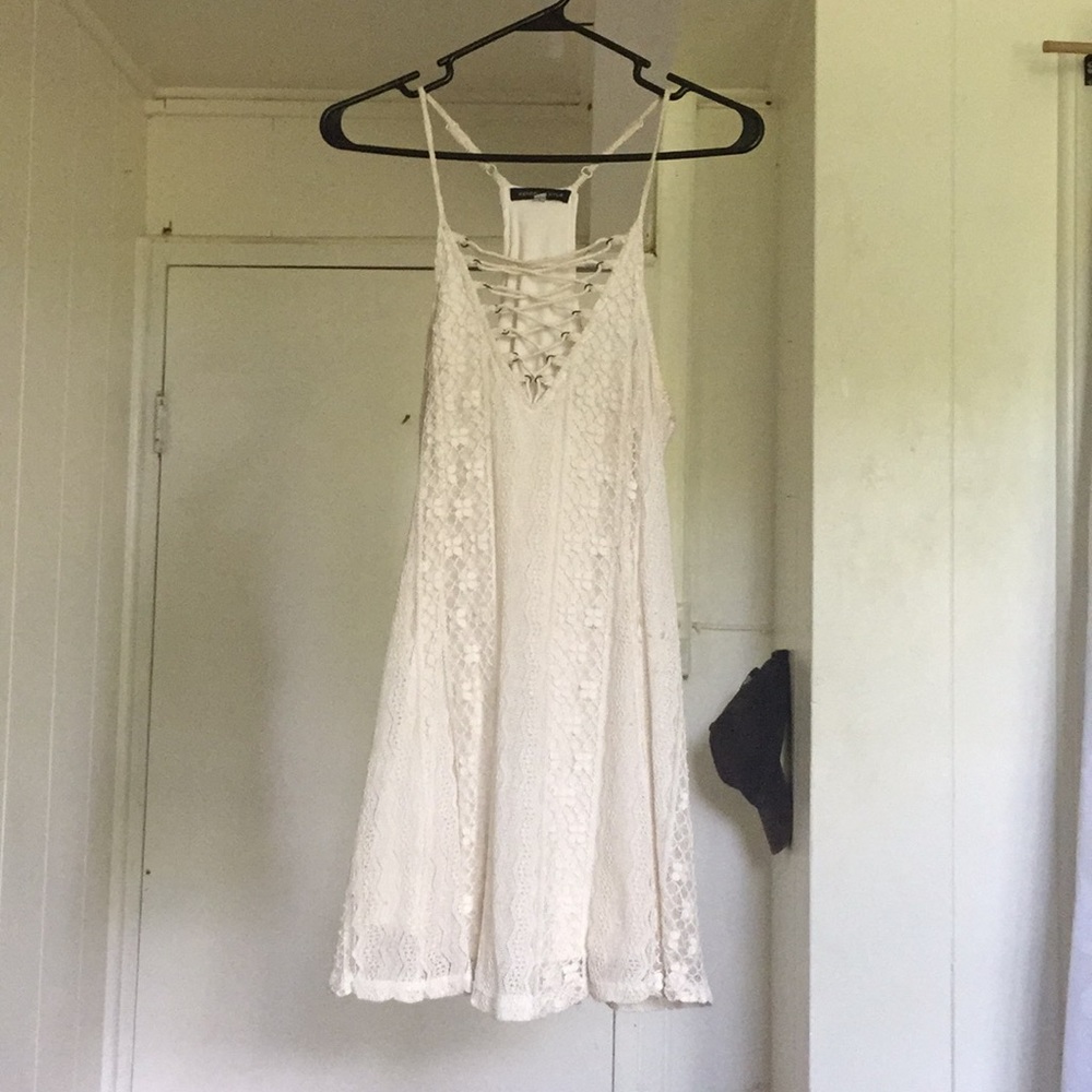 White mini dress